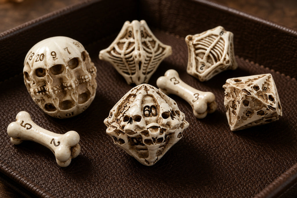 Bonebound Relic – 7-Piece Polyhedral RPG Dice Set